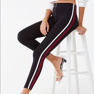 [SOLD] Striped zipper legging